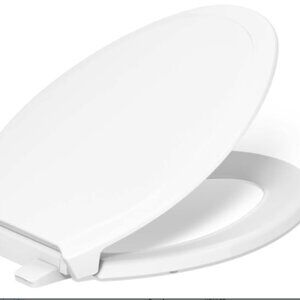 KOHLER 4734-RL-0 Rutledge Readylatch Elongated Toilet Seat,‎ Quiet-Close, White